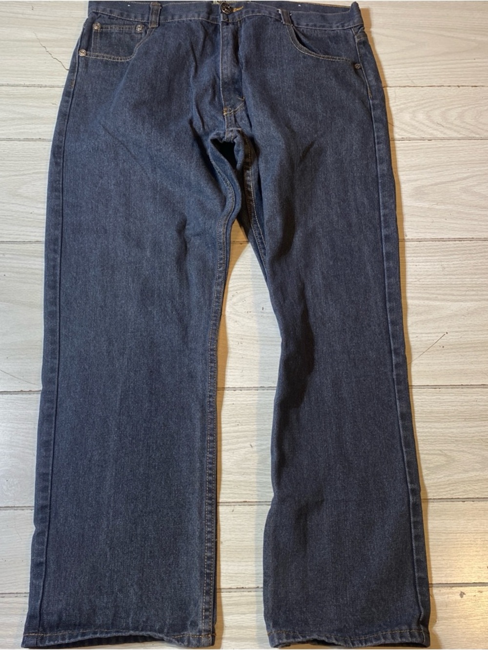 Chams Mens Relaxed Fit Jeans Size 38 /30 Dark Denim Cotton